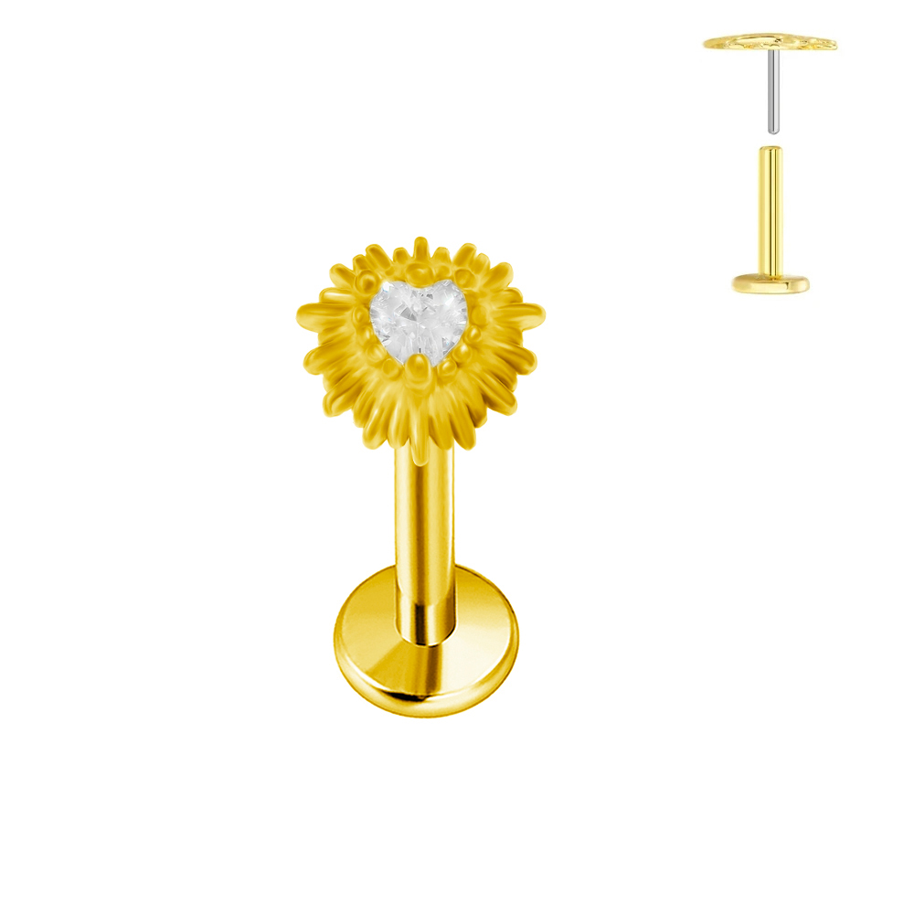 ASTM F136 G23 Titanium Heart-s - огляд і ціна Body Jewelry Labret
